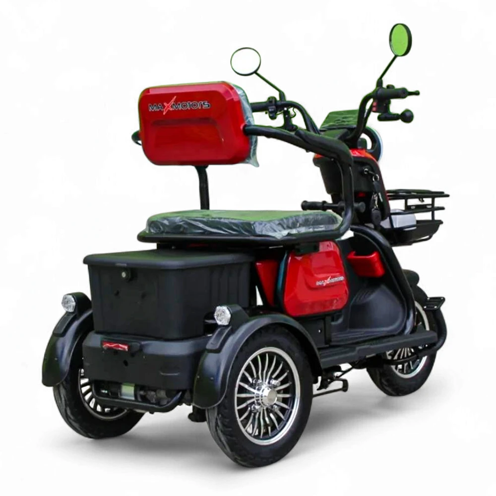 Електрическа триколка max motors x1 1500w, 48v, 20ah, червен металик
