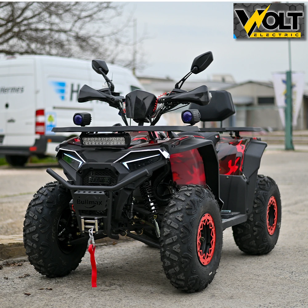 atv bullmax intruder 250cc, лебедка, теглич, r/n/d автоматик, full екстри, червен камуфлаж