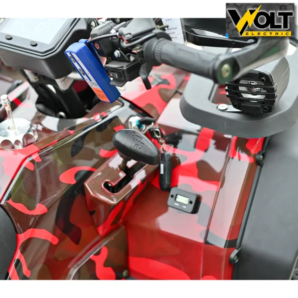 atv bullmax intruder 250cc, лебедка, теглич, r/n/d автоматик, full екстри, червен камуфлаж