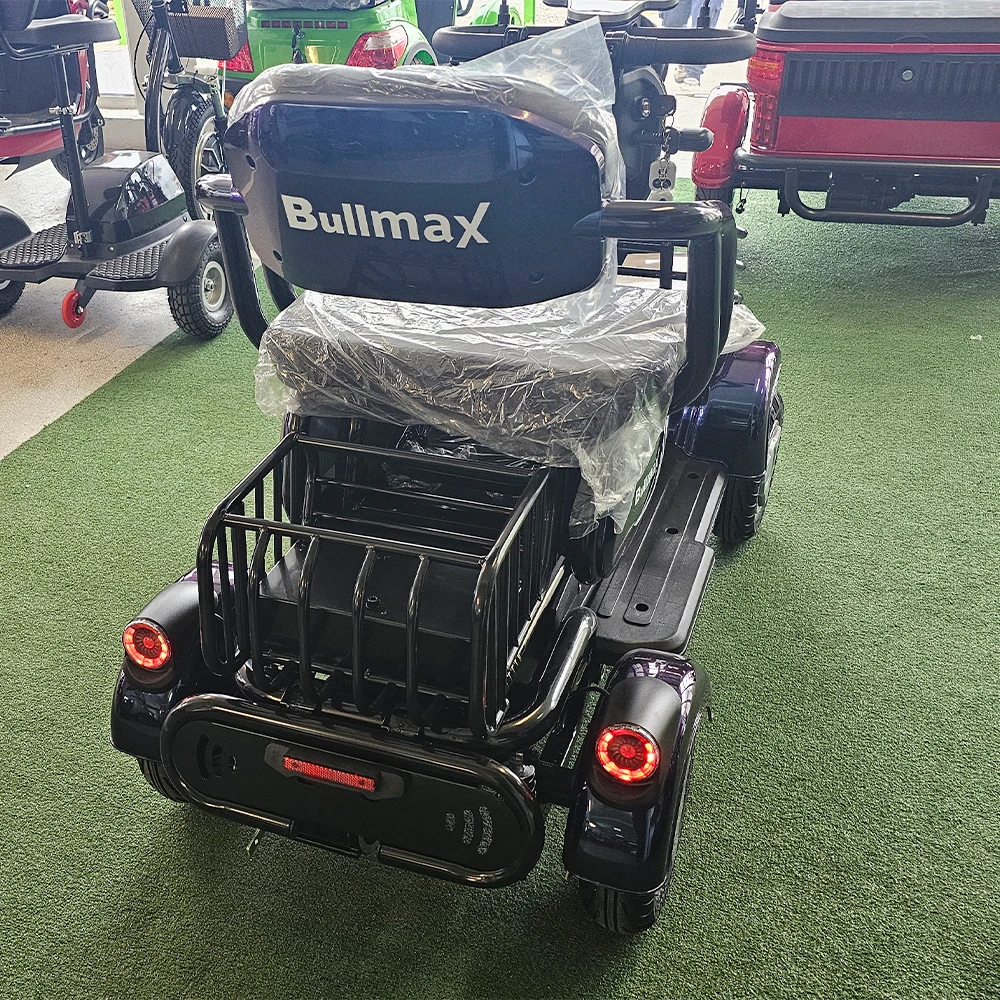 Електрическа четириколка bullmax a9, рекуперация, магнитна спирачка, 1500w, 48v/20ah, синя