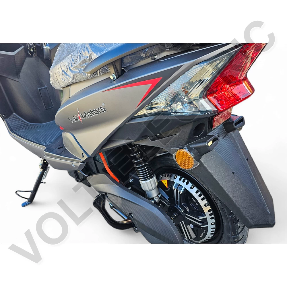 Електрически скутер max motors super g 3000w, 60v, 32ah, 100км пробег, тъмносив графит