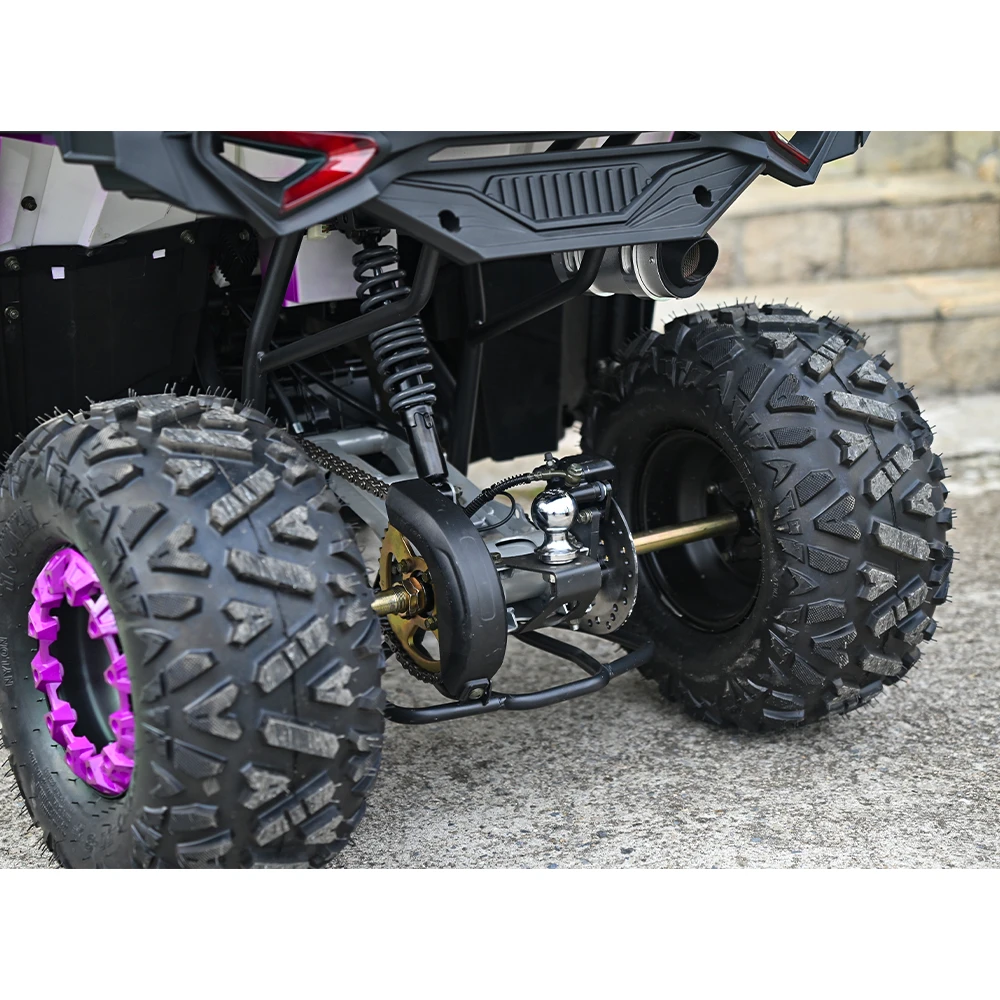 atv 150 кубика, полуавтомат, четиритактово, zigo, лилаво, с теглич