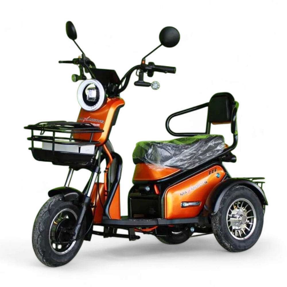 Двуместна електрическа триколка за възрастни max motors pudding 1800w, 48v, 20ah, ce сертификат