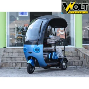 Електрическа триколка с покрив max motors apple blue 1500w, 48v, 20ah, 2+1 места