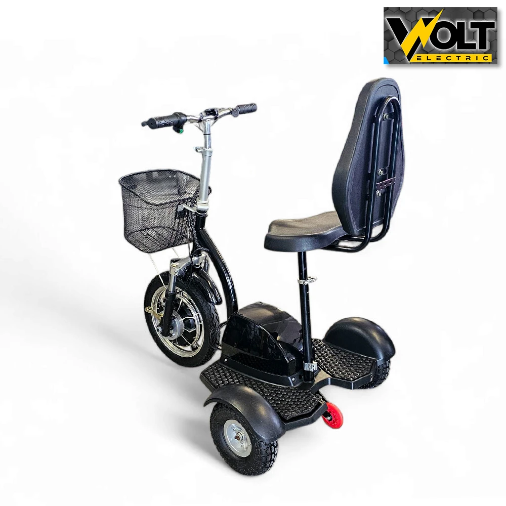 Електрическа триколка volt electric a2 с облегалка и кошница, 750w, 48v