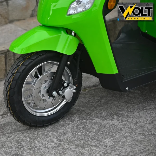 Луксозна електрическа триколка volt electric fm1, bt, рекуперация, магнитна спирачка, зелена