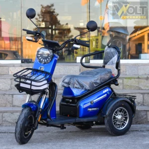 Двуместна електрическа триколка volt electric pudding pro, 1800w, синя