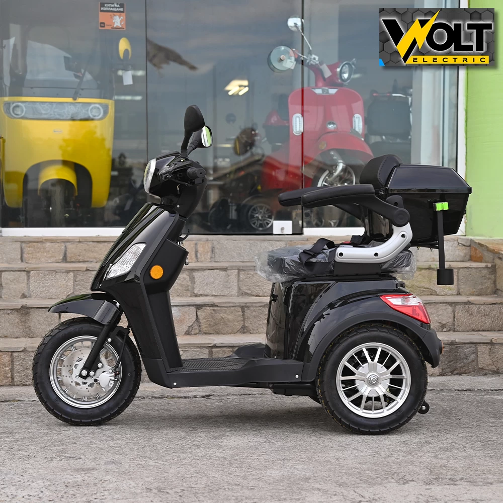 Луксозна електрическа триколка volt electric fm1, black, рекуперация, магнитна спирачка