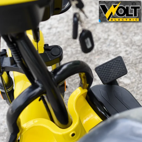 Двуместна електрическа триколка volt electric pudding pro 1800w, жълта