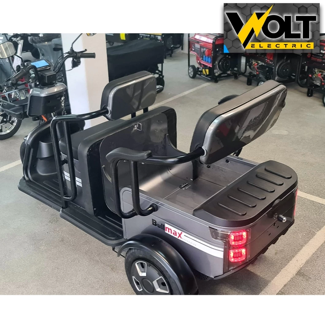 Триместна cargo електрическа триколка bullmax b10 2000w, 60v, 40ah