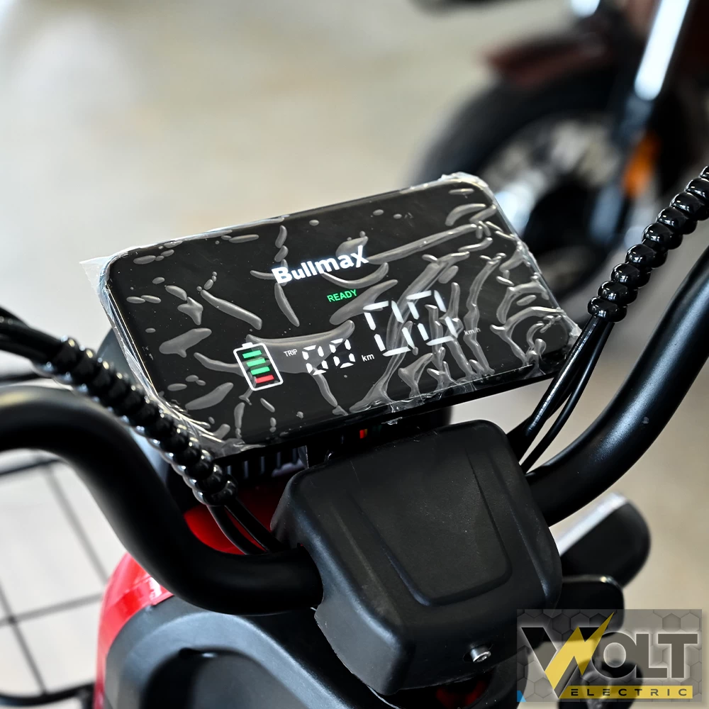 Електрическа триколка bullmax c1 max, големи 10'' гуми, 1500w, тъмночервено бордо, металик