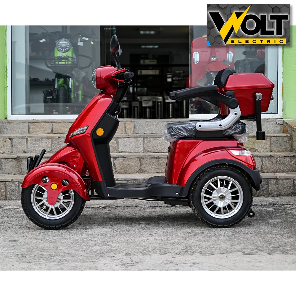 Електрическа четириколка volt electric fm4 led с магнитна спирачка и рекуперация red