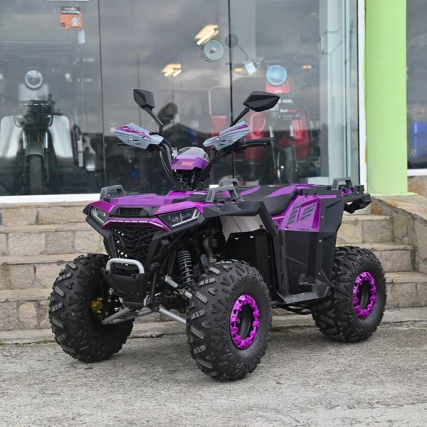 atv 150 кубика, полуавтомат, четиритактово, zigo, лилаво, с теглич