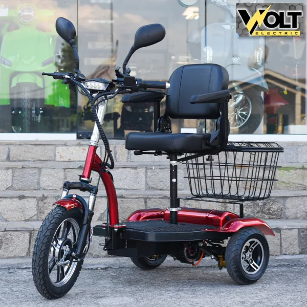 Електрическа триколка volt electric a6+, задно задвижване, кресло с подлакътници, 750w, 48v