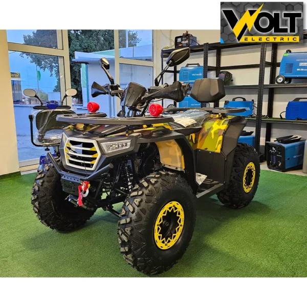 Бензиново АТВ bullmax 200cc, r/n/d автоматик, лебедка, теглич, маслено охлаждане, yellow camouflage