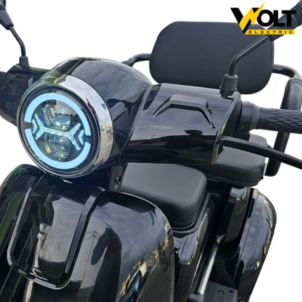 Двуместна електрическа четириколка volt electric comfort duo, 2000w, 60v, 20ah, ce сертификат, черен лак