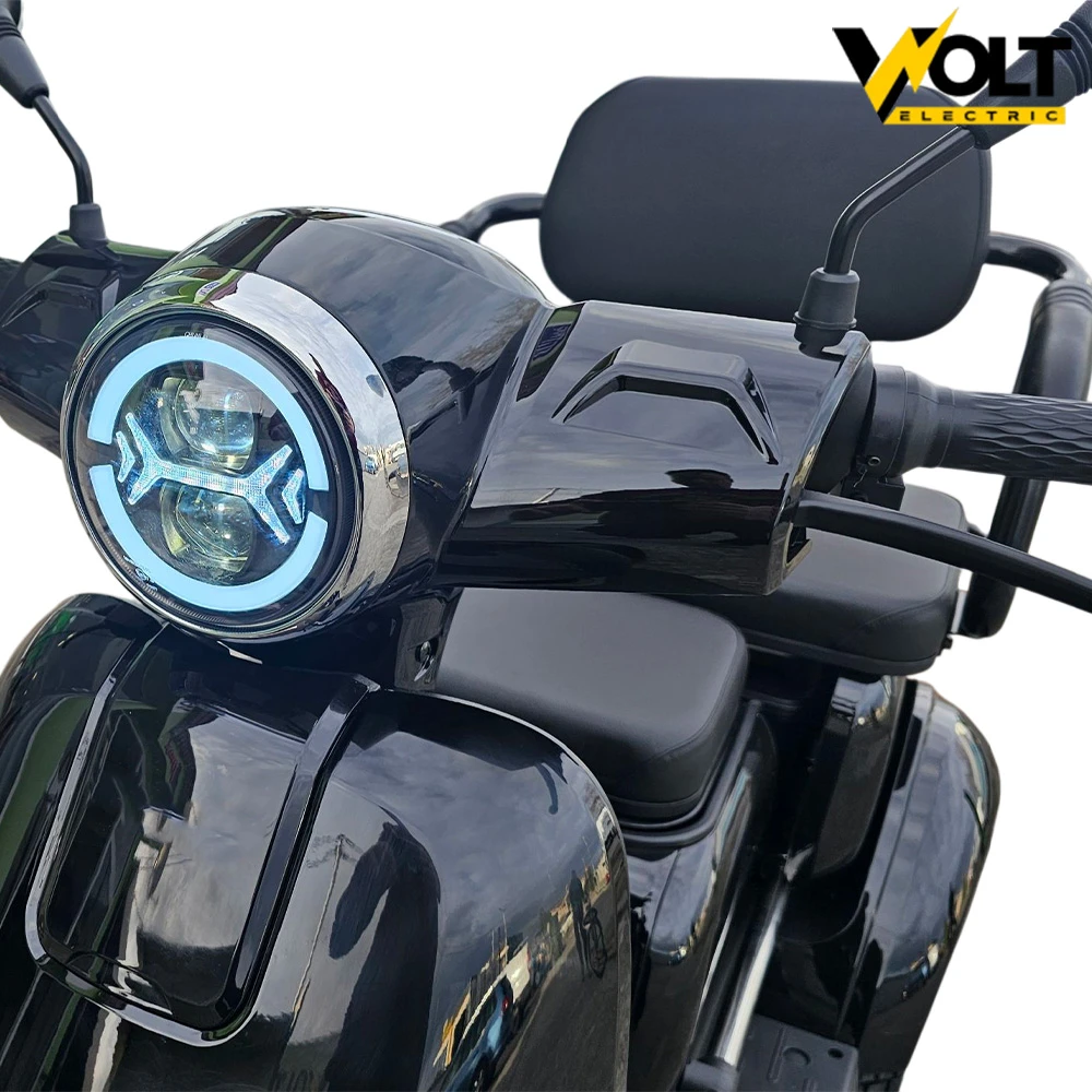 Двуместна електрическа четириколка volt electric comfort duo, 2000w, 60v, 20ah, ce сертификат, черен лак