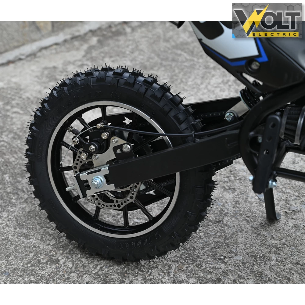 Детски бензинов кросов мотор, 50cc, dirt bike, двутактов двигател, син