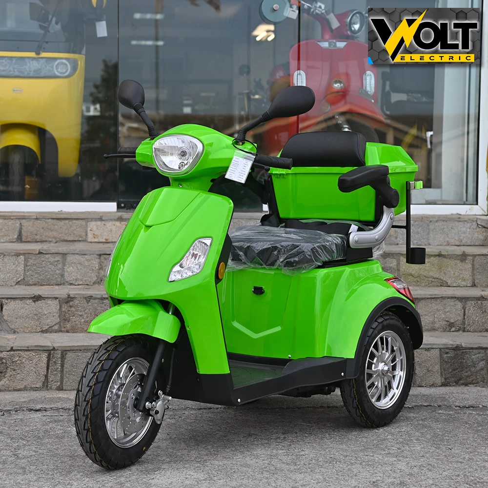 Луксозна електрическа триколка volt electric fm1, bt, рекуперация, магнитна спирачка, зелена