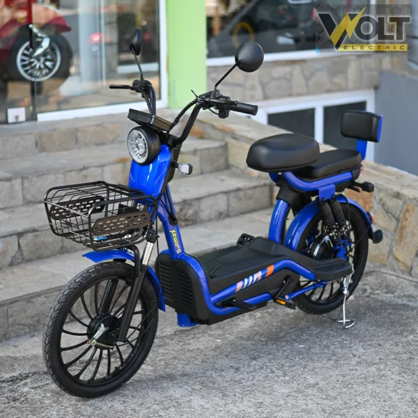 Електрически двуместен скутер с големи 20" гуми, bullmax snake, 750w/48v/20ah, син