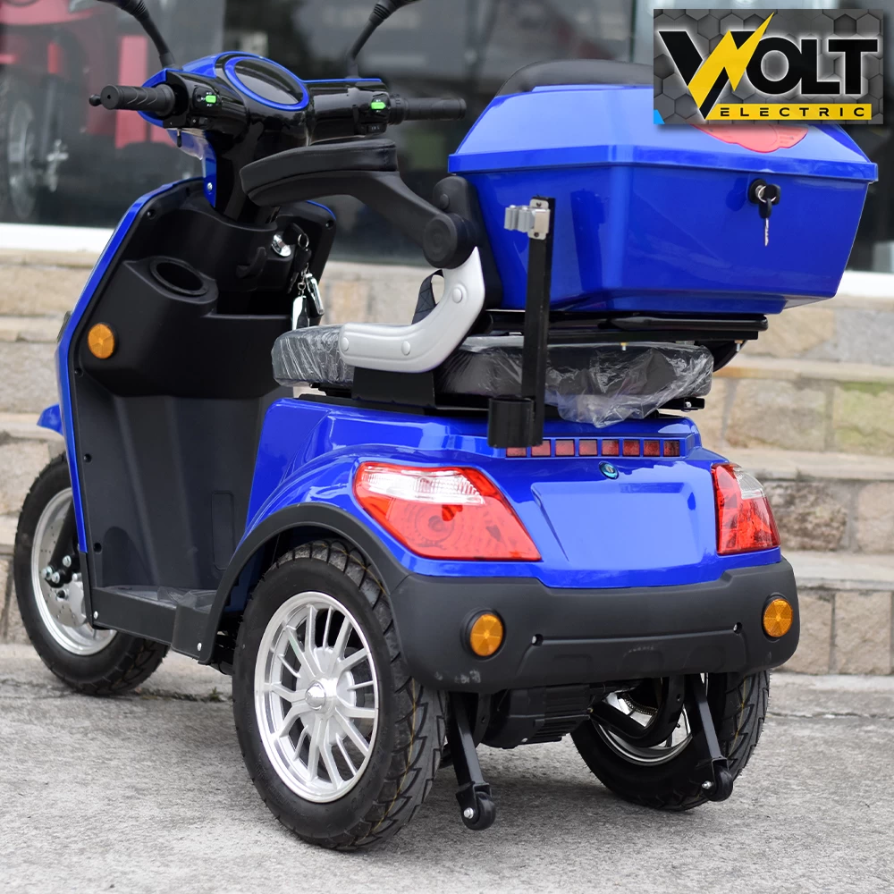 Електрическа триколка volt electric fm1 blue, led, 1500w, магнитна спирачка, рекуперация
