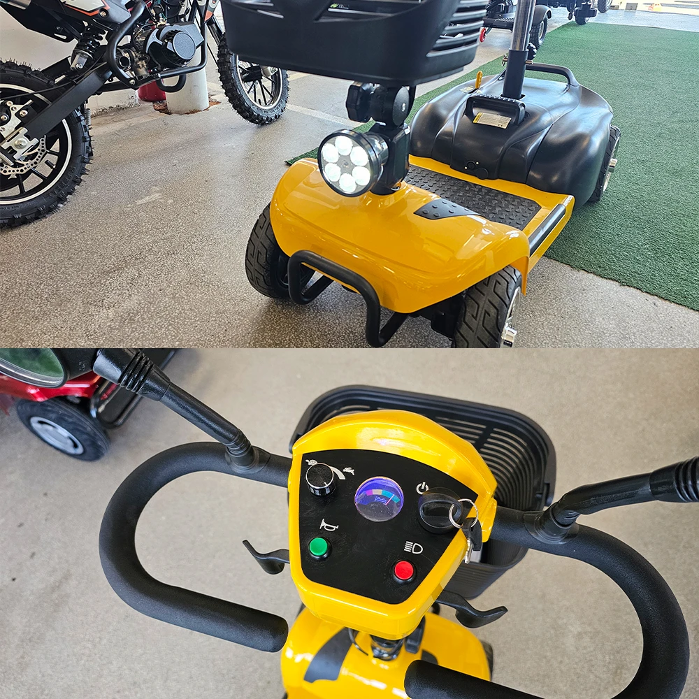 Инвалидна електрическа четириколка volt electric n1 maxi 500w, разглобяема, 500w, жълта