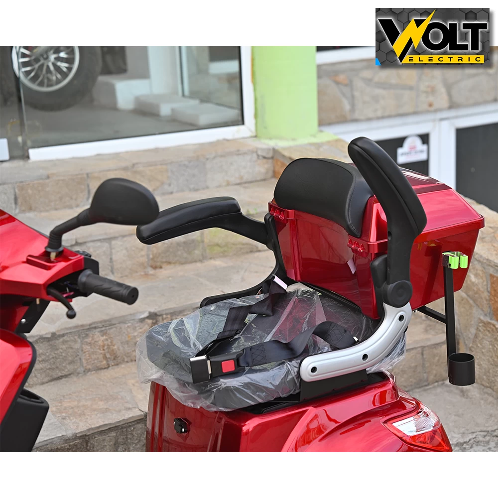 Луксозна електрическа триколка volt electric fm1, red, рекуперация, магнитна спирачка