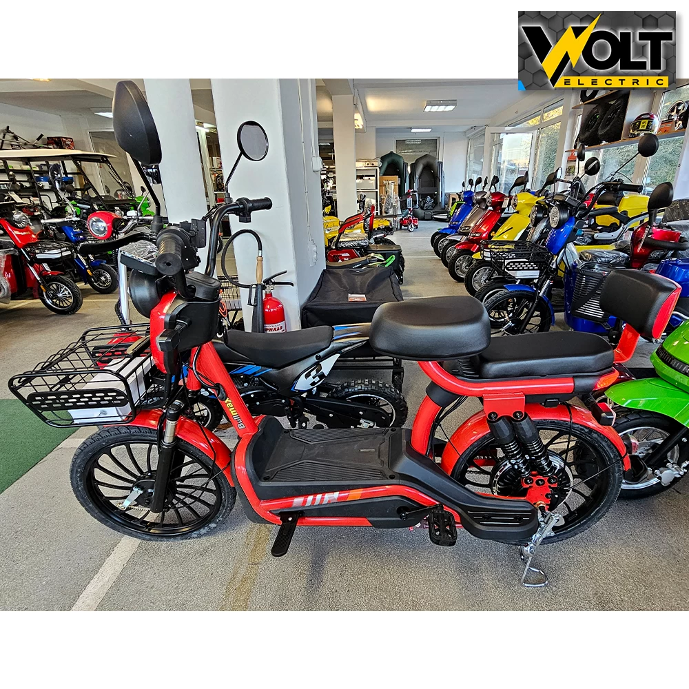 Електрически скутер велосипед с педали 20" джанти, bullmax snake, 750w, 48v, 20ah, red