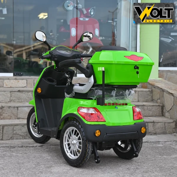 Луксозна електрическа триколка volt electric fm1, bt, рекуперация, магнитна спирачка, зелена