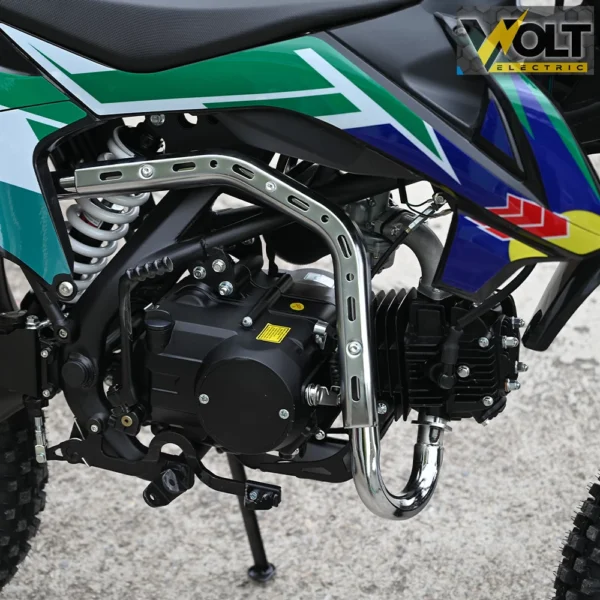 Кросов мотор 125cc, 85км/ч, 7kw, ip54, 19" предни гуми, зелен