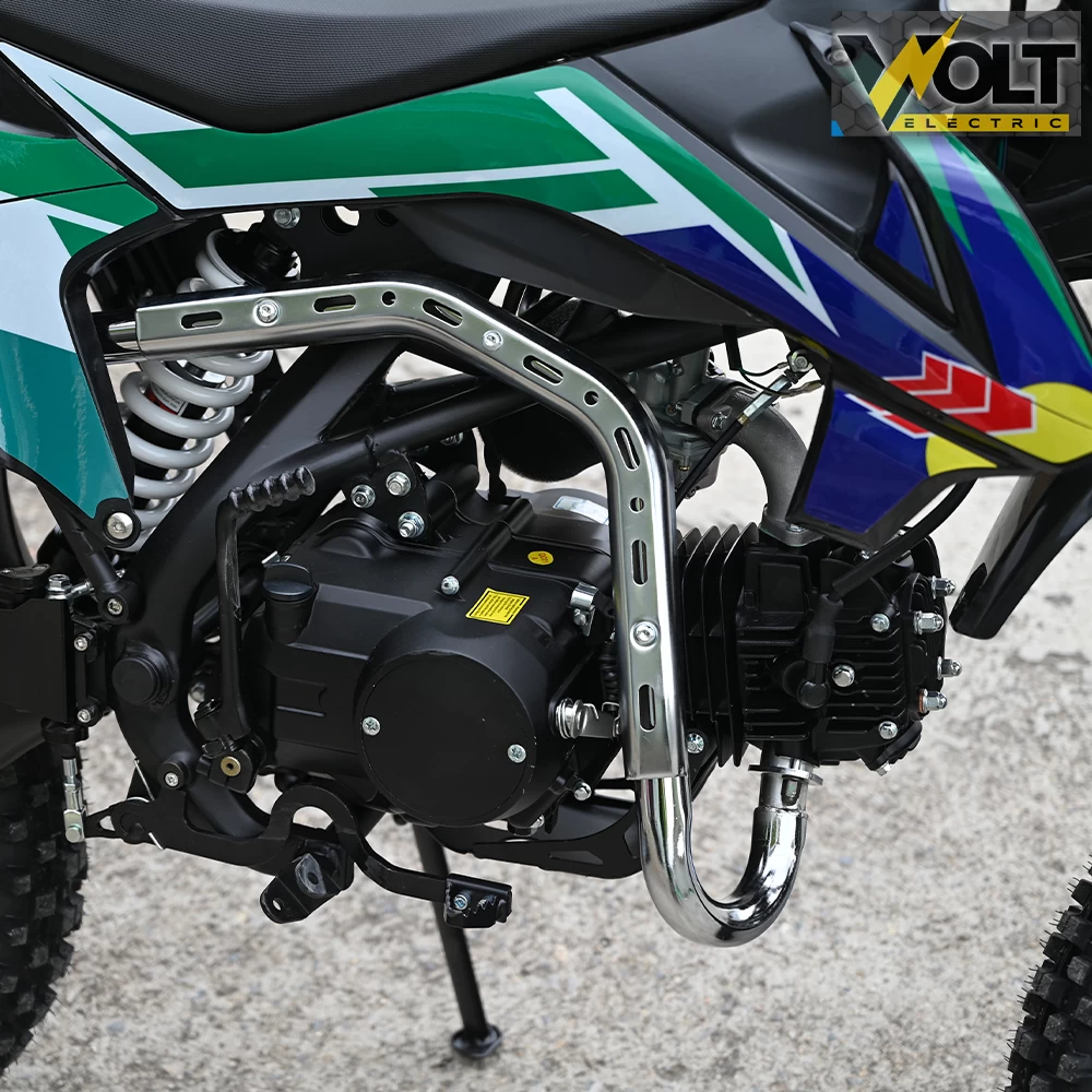 Кросов мотор 125cc, 85км/ч, 7kw, ip54, 19" предни гуми, зелен