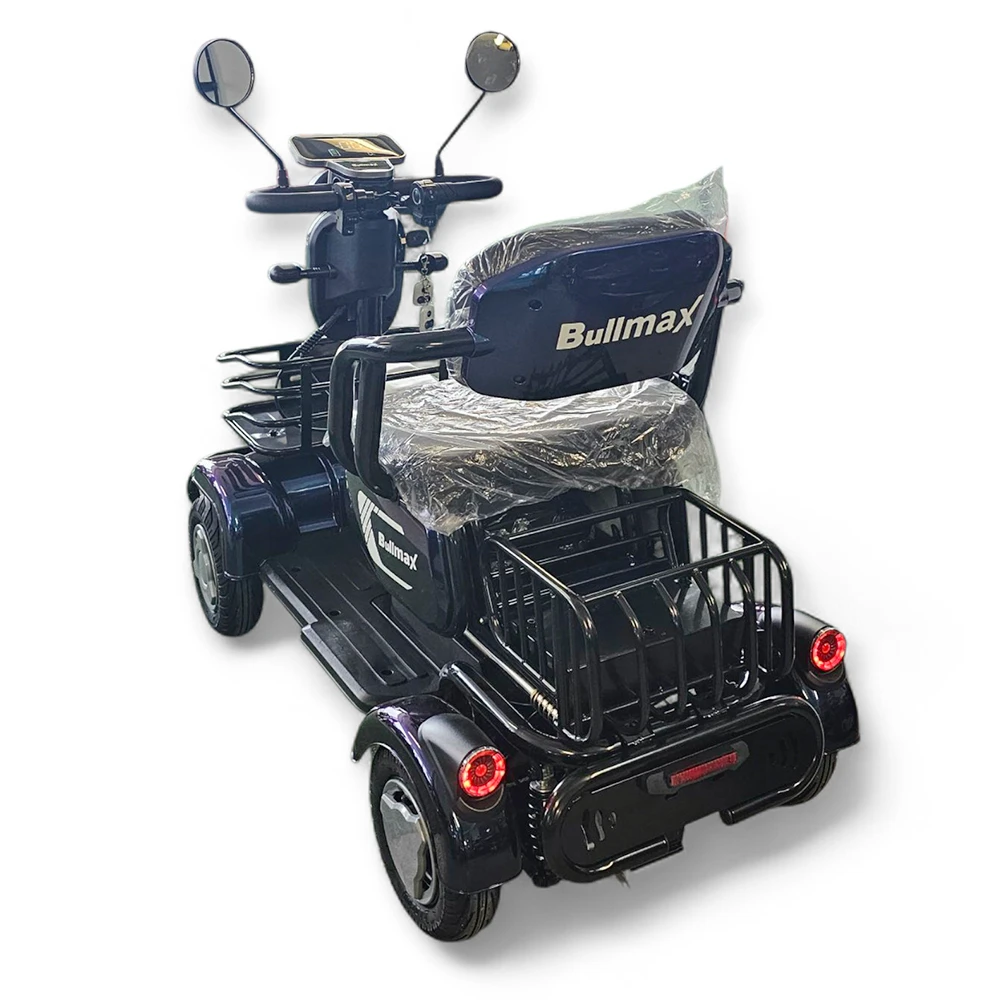 Електрическа четириколка bullmax a9, рекуперация, магнитна спирачка, 1500w, 48v/20ah, синя
