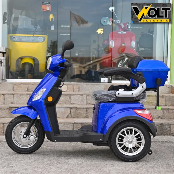 Луксозна електрическа триколка volt electric fm1, blue, рекуперация, магнитна спирачка