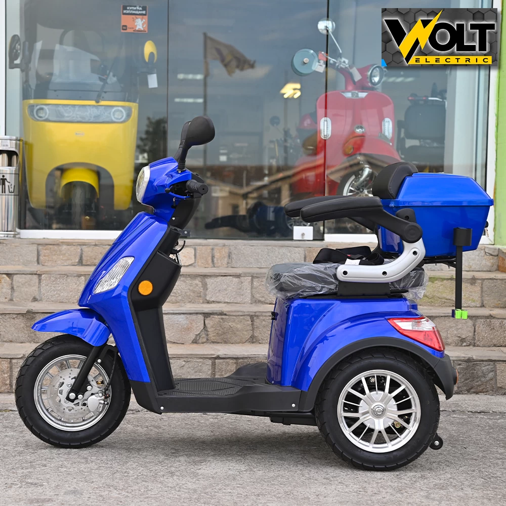 Луксозна електрическа триколка volt electric fm1, blue, рекуперация, магнитна спирачка