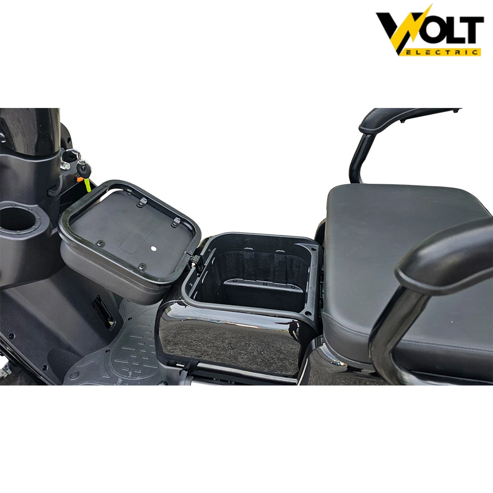 Двуместна електрическа четириколка volt electric comfort duo, 2000w, 60v, 20ah, ce сертификат, черен лак