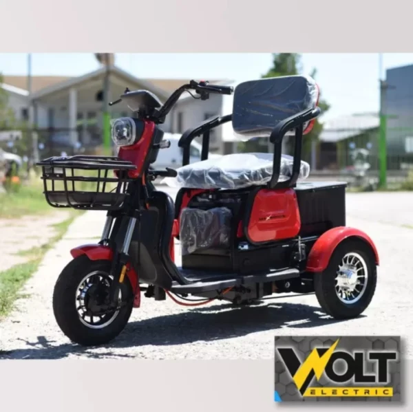 Електрическа триколка max motors x1 1500w, 48v,20ah, задно предаване, крачна спирачка, 2+1 места