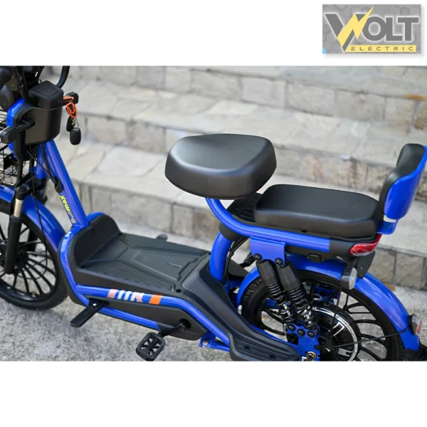 Електрически двуместен скутер с големи 20" гуми, bullmax snake, 750w/48v/20ah, син