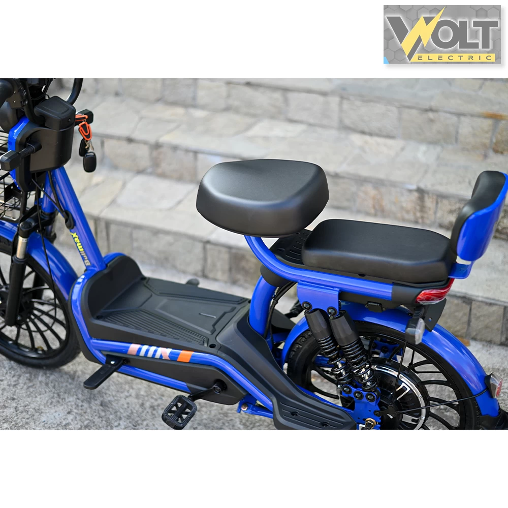 Електрически двуместен скутер с големи 20" гуми, bullmax snake, 750w/48v/20ah, син