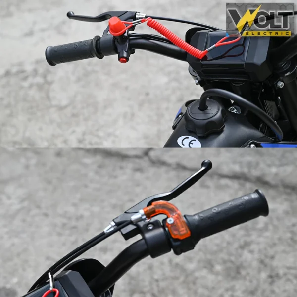 Детски бензинов кросов мотор, 50cc, dirt bike, двутактов двигател, син