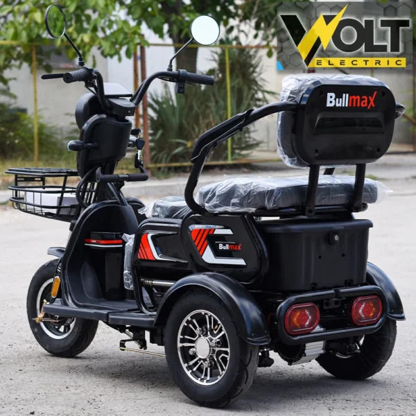 Електрическа триколка bullmax c1 black 1500w, 20ah
