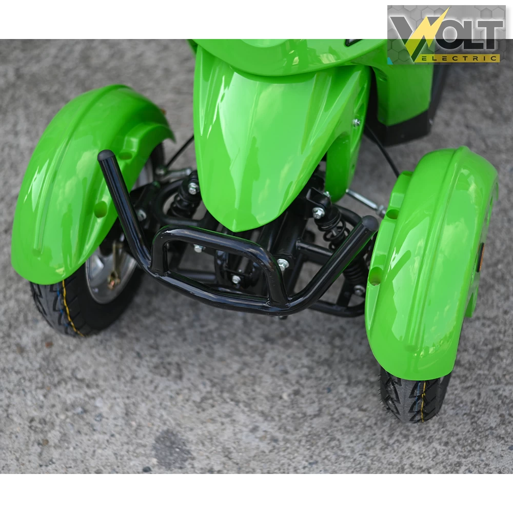 Електрическа четириколка volt electric fm4 led с магнитна спирачка и рекуперация, green