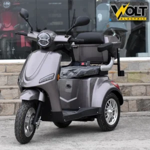 Електрическа триколка volt electric fm1 gray, led, 1500w, магнитна спирачка, рекуперация