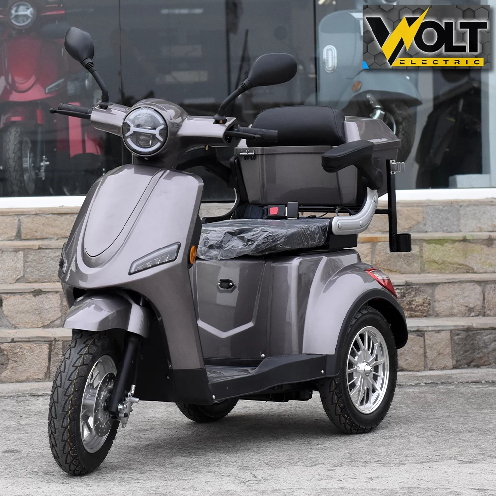 Електрическа триколка volt electric fm1 gray, led, 1500w, магнитна спирачка, рекуперация
