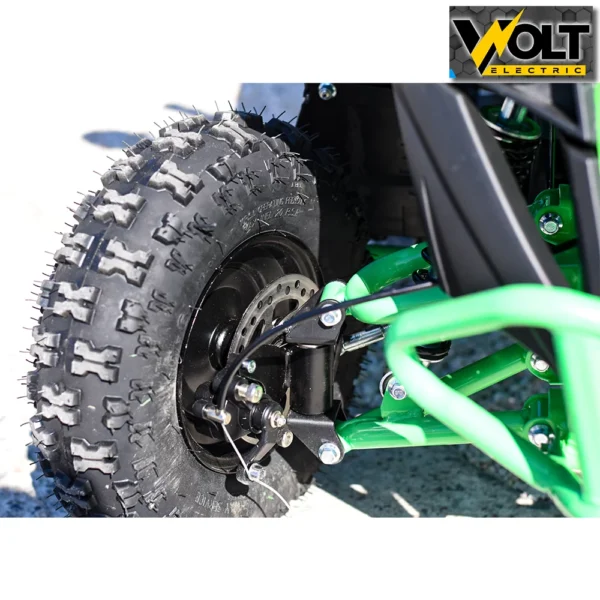 Детско електрическо atv nighthawk 1200w, 36v, green, с родителски контрол, музика и флаг