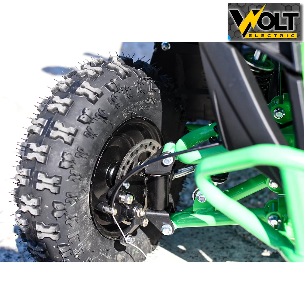 Детско електрическо atv nighthawk 1200w, 36v, green, с родителски контрол, музика и флаг