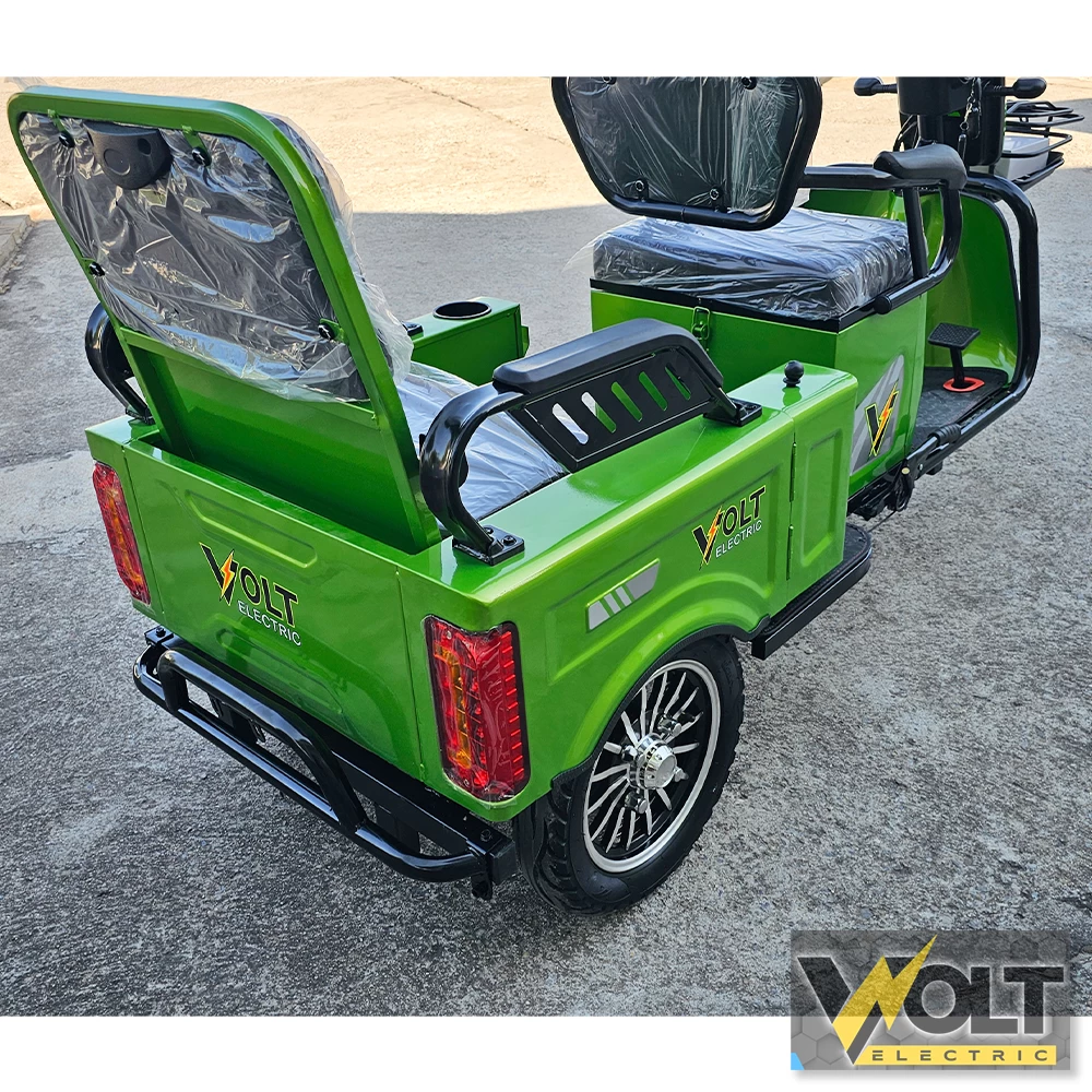 Двуместна cargo електрическа триколка volt electric a10 green, 1500w