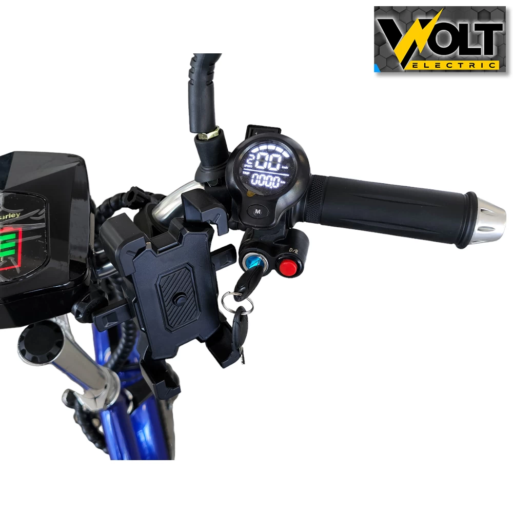 Електрическа триколка volt electric a3+ с два двигателя, задно задвижване, 1200w, 48v, blue