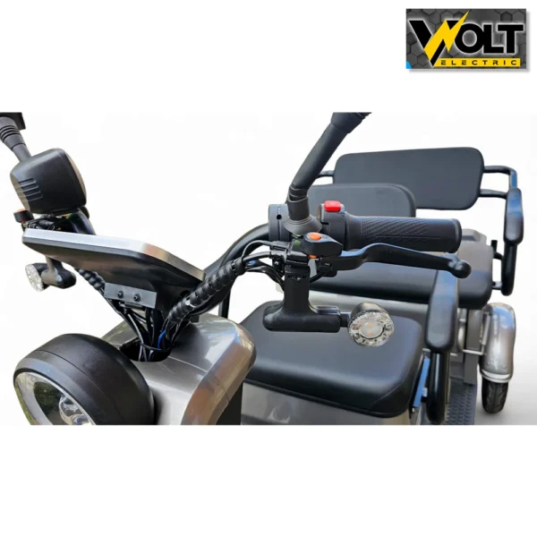 Триместна cargo електрическа триколка bullmax b10 2000w, 60v, 40ah, сива