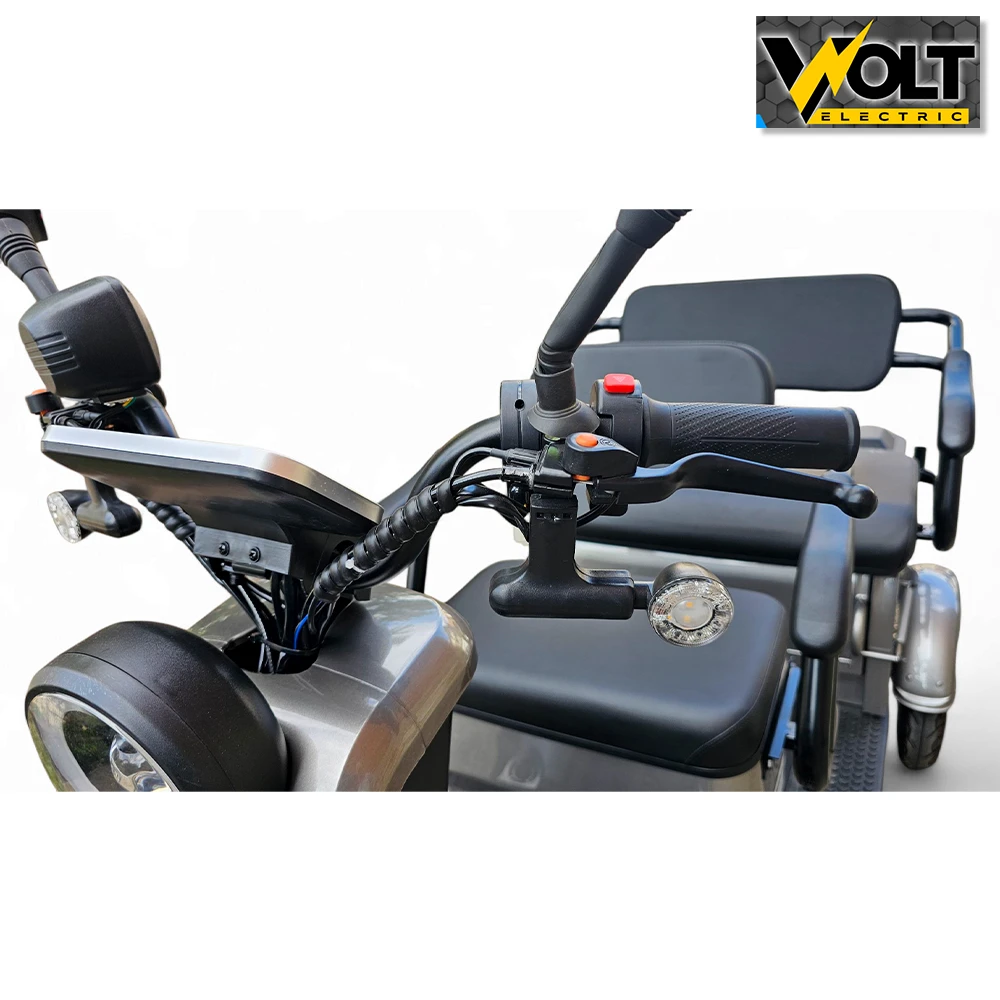 Триместна cargo електрическа триколка bullmax b10 2000w, 60v, 40ah, сива