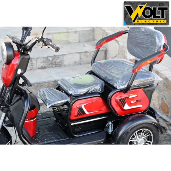 Електрическа триколка bullmax c1 red, 1500w, 20ah